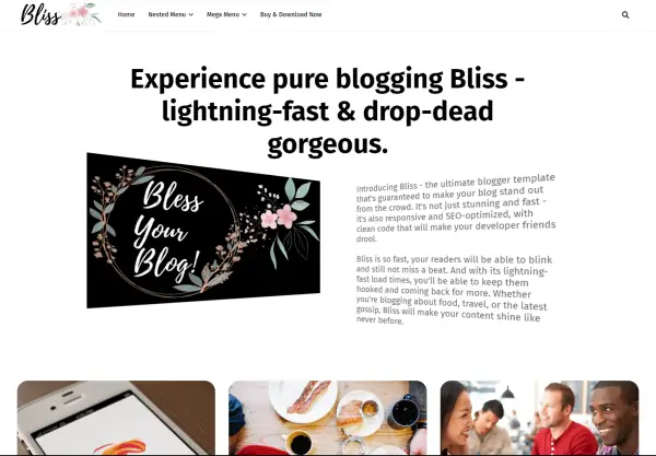 Bliss Blogger Template By TechRBun