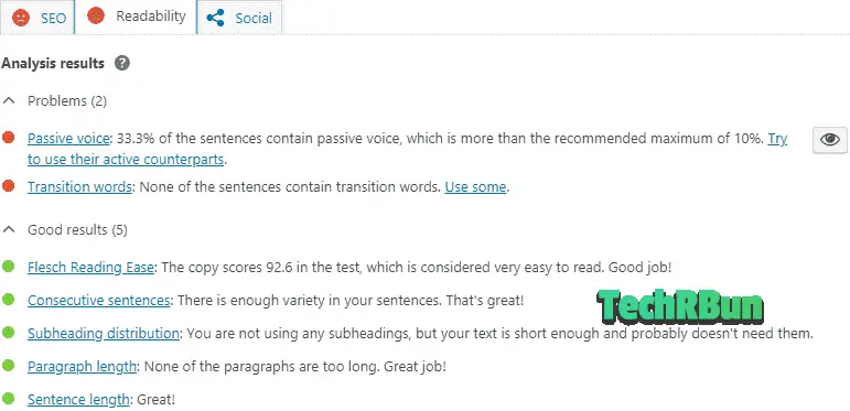 Readability Analysis Yoast SEO