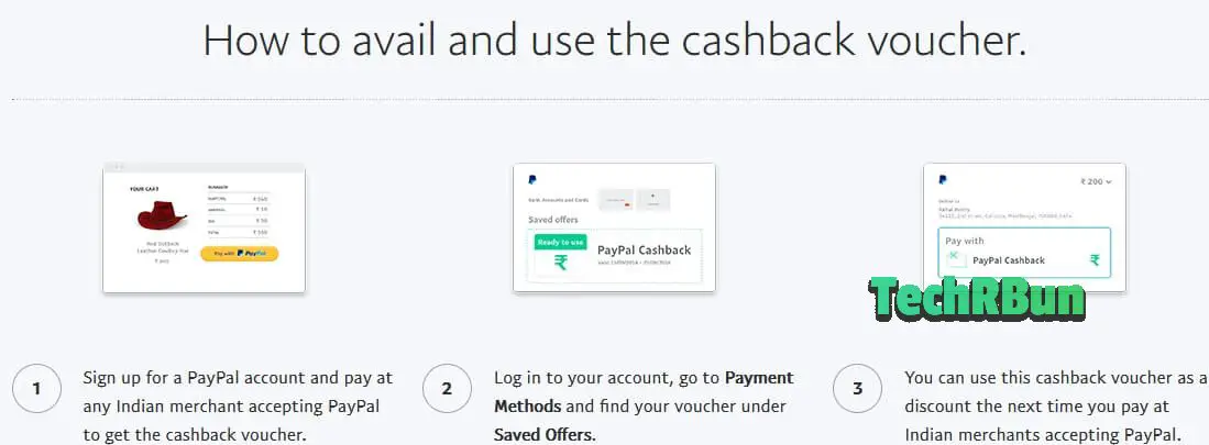 PayPal cashback redeem