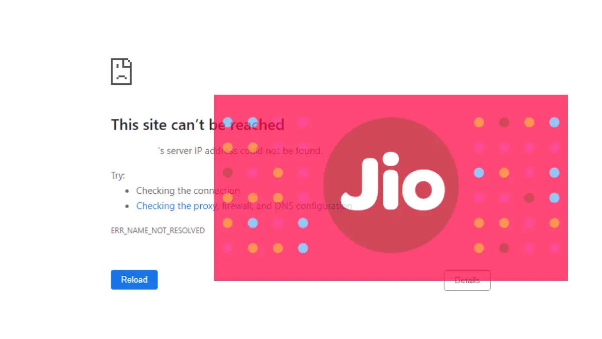 site not working on jio network after setting up cloudflare