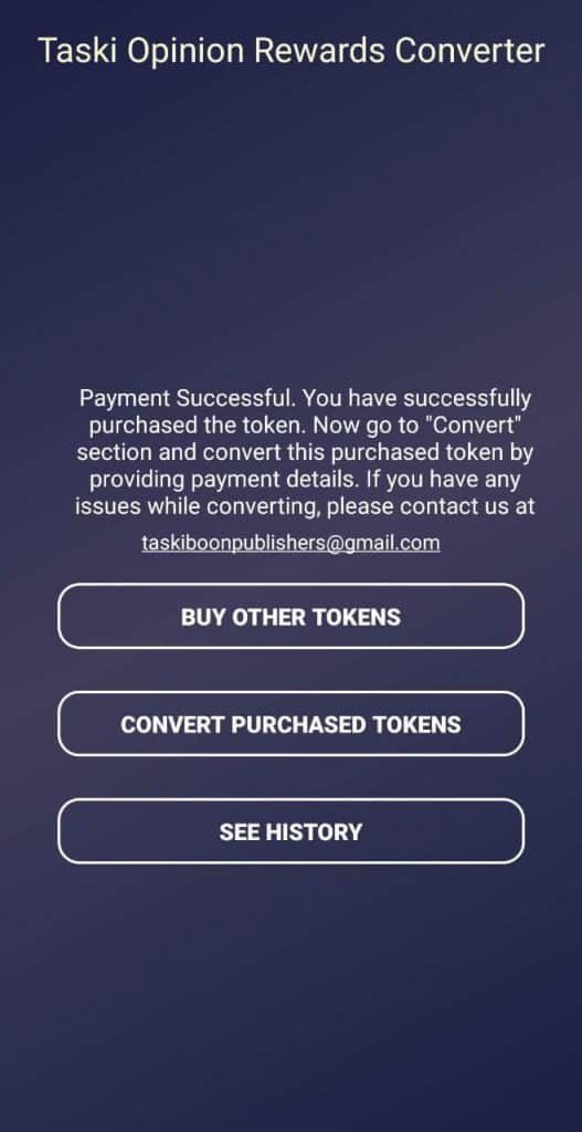 google play balance transfer token payment confirmation.