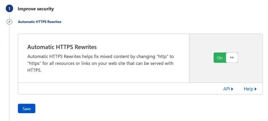 Keep Automatic HTTPS Rewrites Turned ON