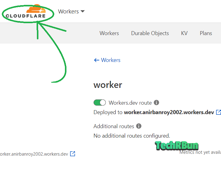 Click on the Cloudflare logo to go back to the dashboard.