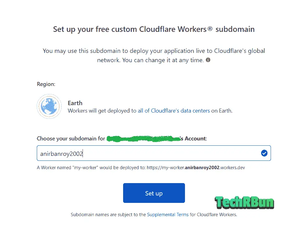 Set up your Cloudflare Worker Subdomain