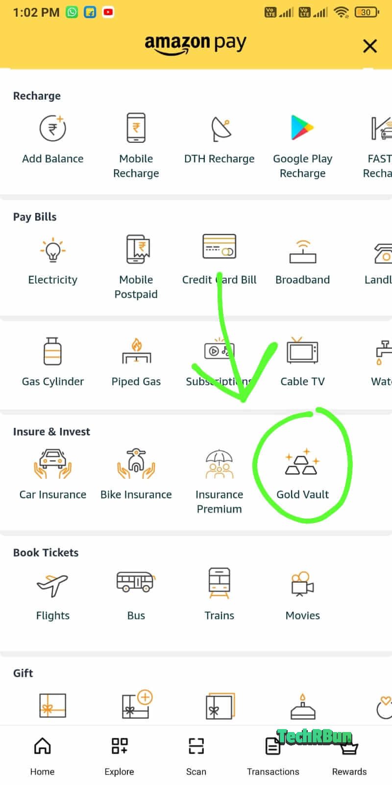 Amazon Pay Gold Vault