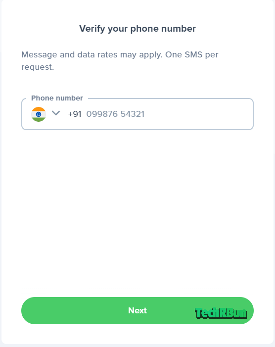 Verify your phone number in Uphold.