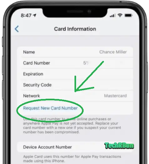 Request New Apple Card Number