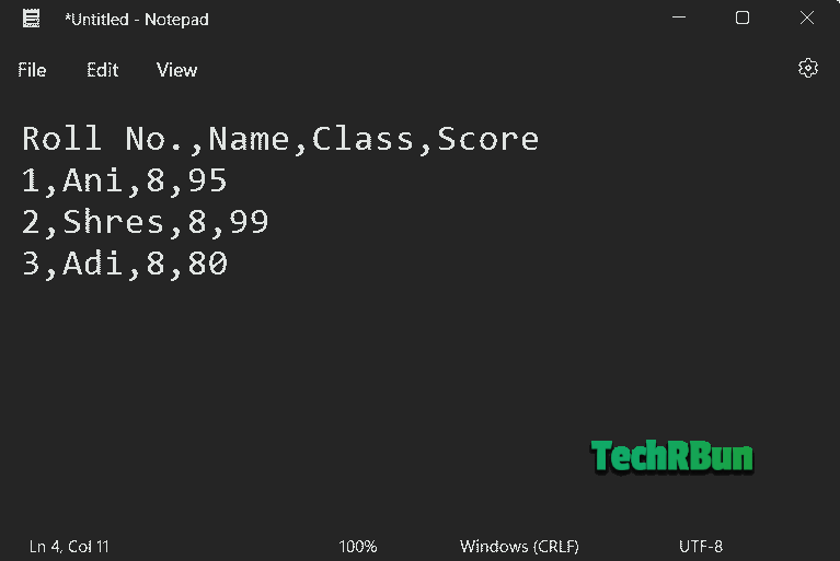 Python Pandas TXT to CSV: Original Text File