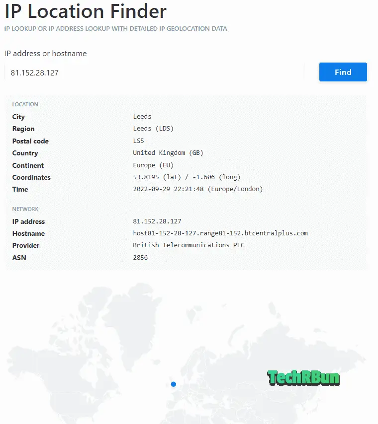 Omegle User Location Tracing Example