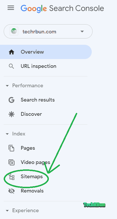 Google Search Console, Sitemaps option.