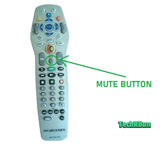 Cablevision remote mute button