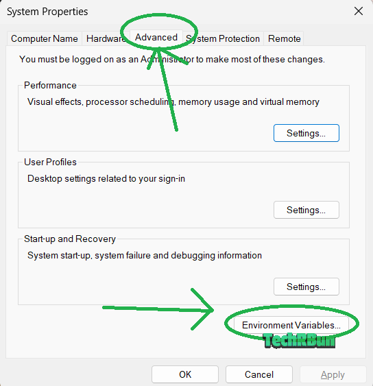 Advanced System Properties