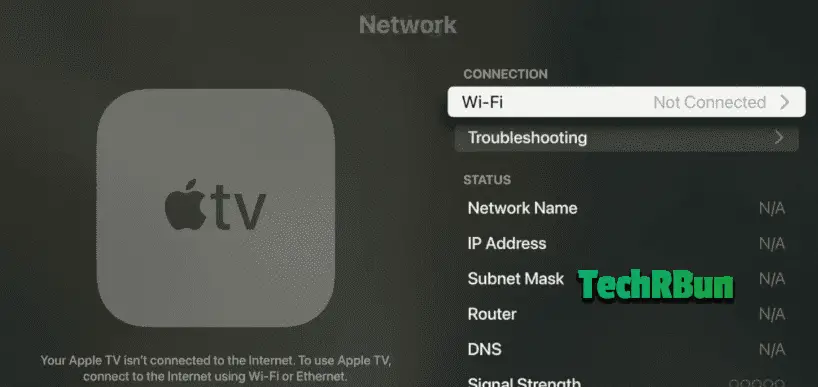 Apple TV Remote Wifi Settings