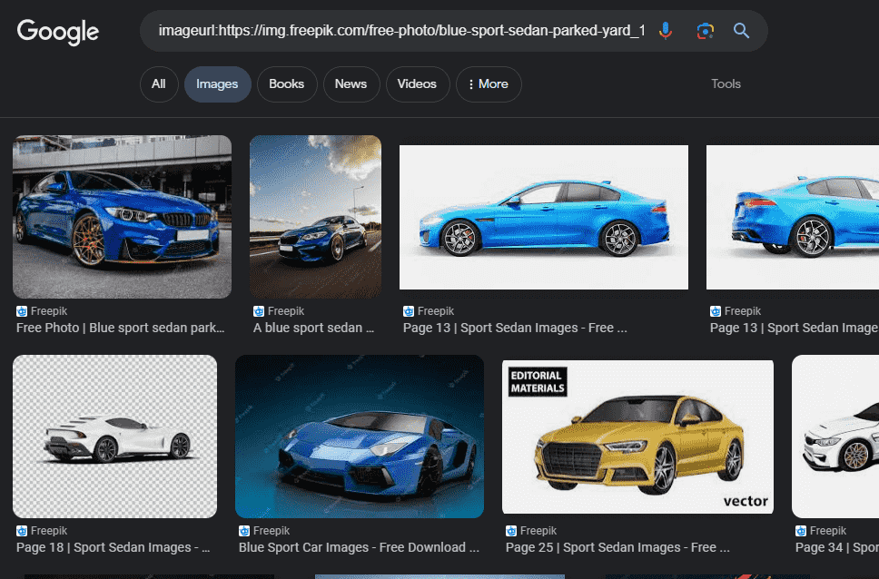 Google Image Search imageurl Filter