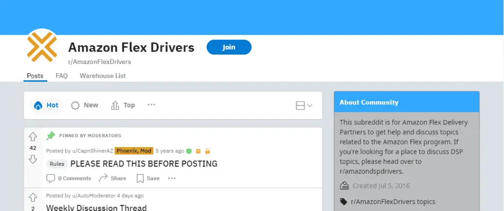 Amazon Flex Drivers Subreddit