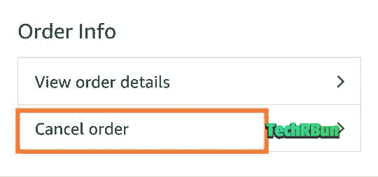 cancelling order on amazon