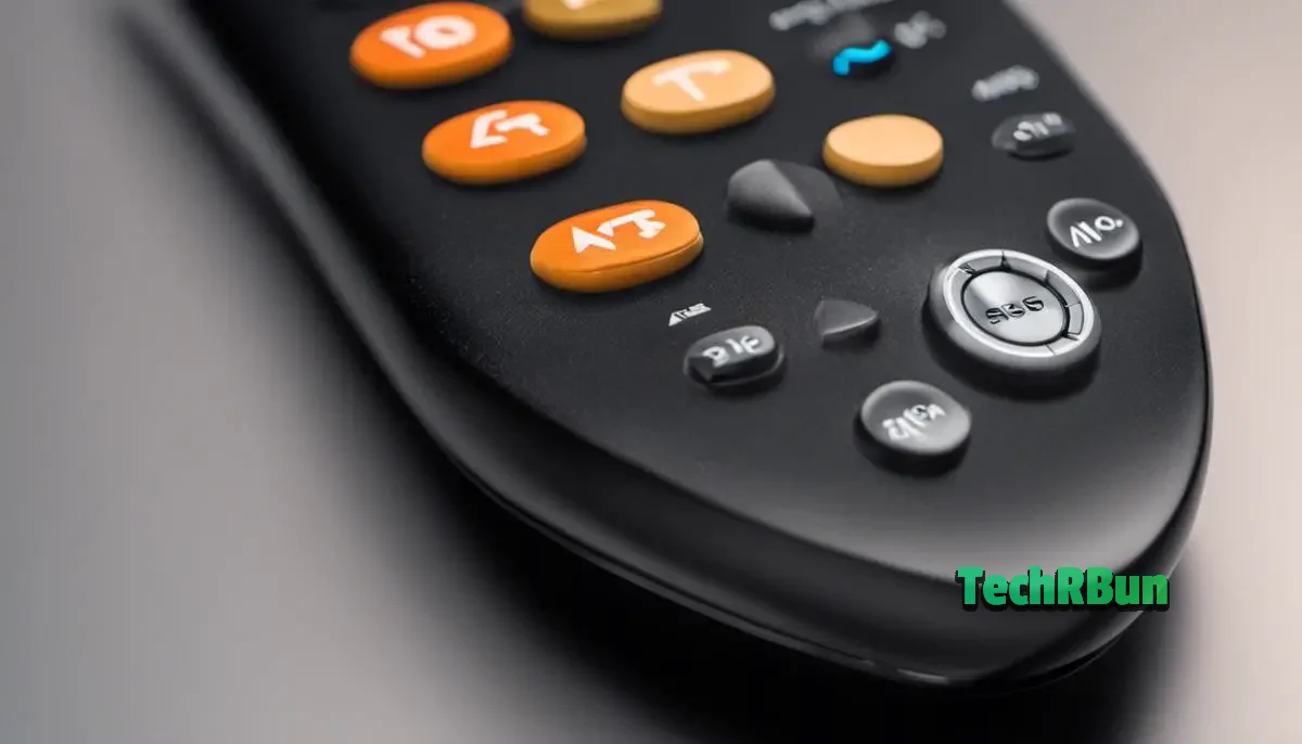 Image of an Element TV remote control, showcasing its buttons.