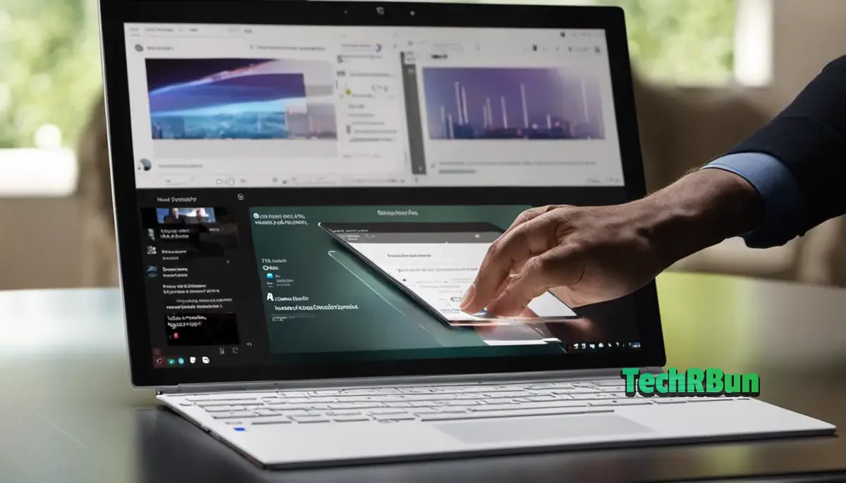 Image illustrating the Microsoft SurfaceBook touchpad functionality