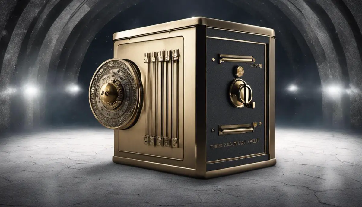 Image representing the financial standing of Atom Bank, showing a secure vault symbolizing stability and financial strength.