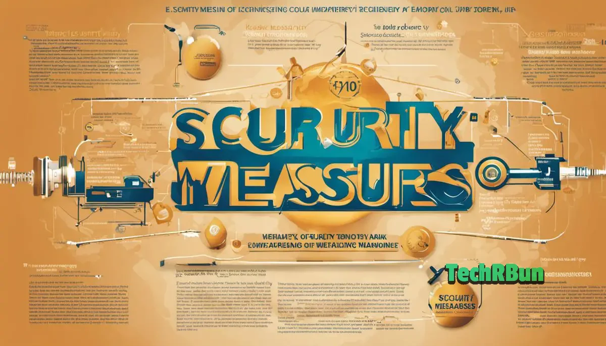 Illustration of Atom Bank security measures with the text 'Security Measures of Atom Bank' overlaid on top.