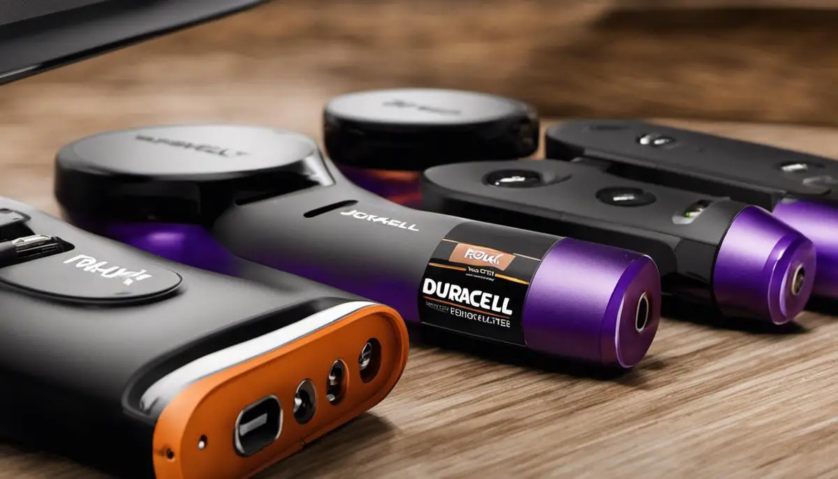 Duracell Batteries for Roku Remote image showing a pack of Duracell batteries with a Roku remote