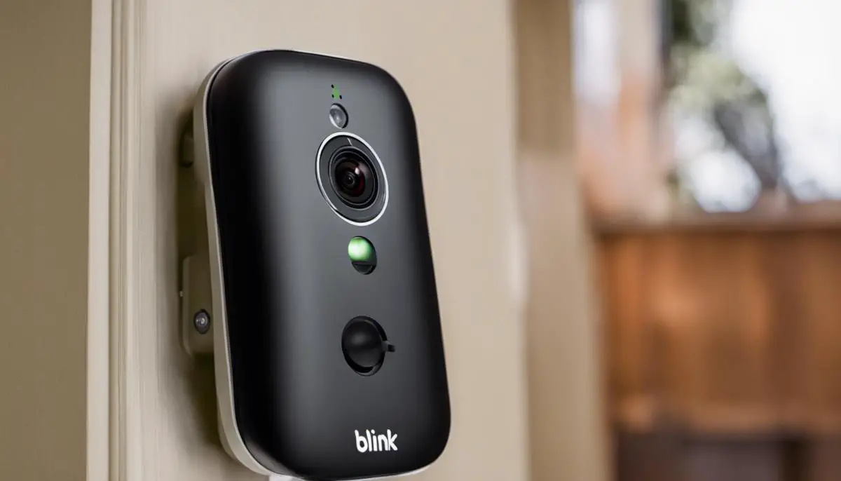 A person installing a Blink camera in their home for enhanced security.