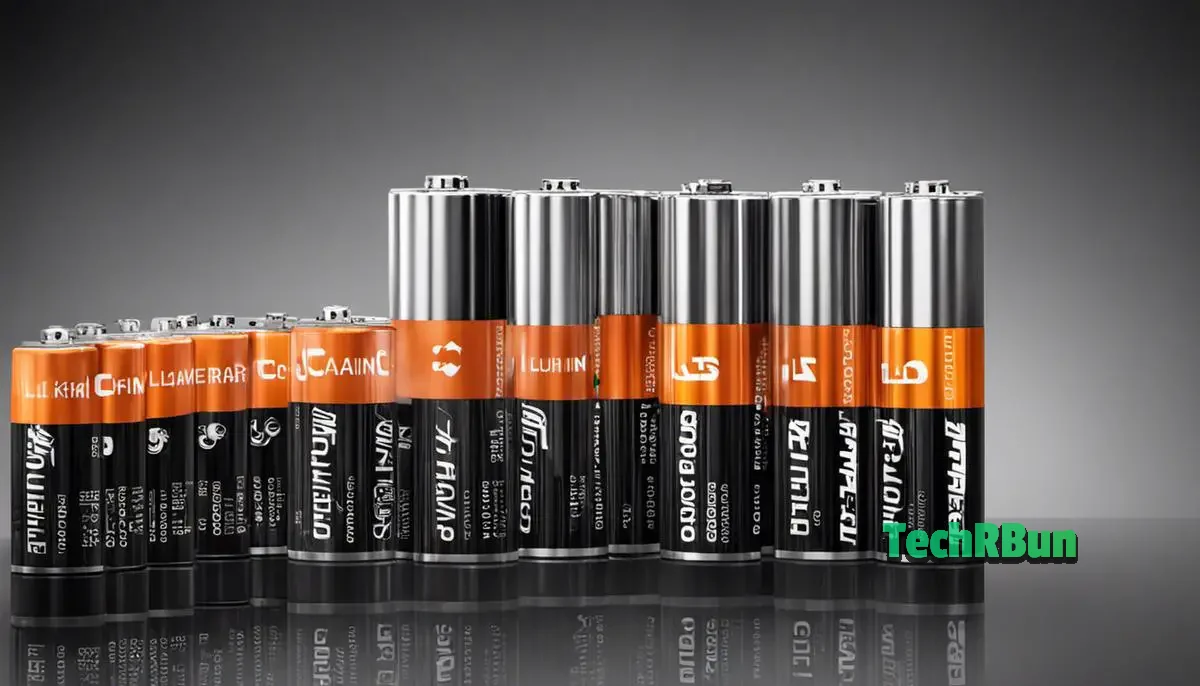 A comparison image of alkaline batteries and lithium batteries, showing their differences and benefits for Blink cameras.