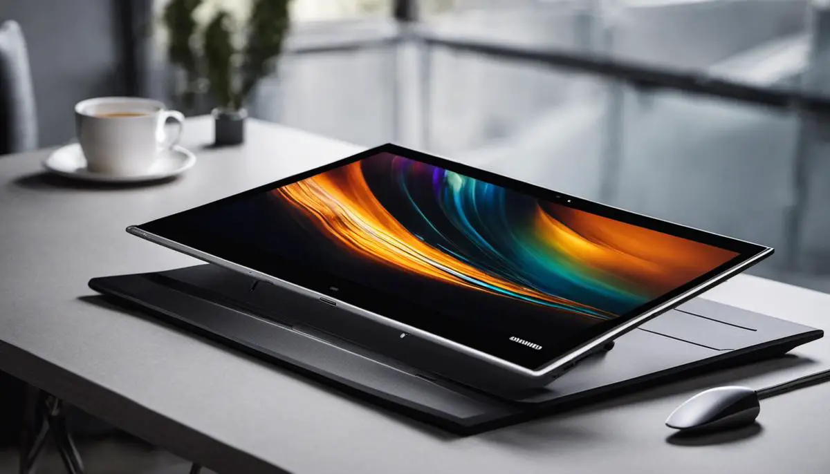 Image of a Samsung Galaxy Book laptop