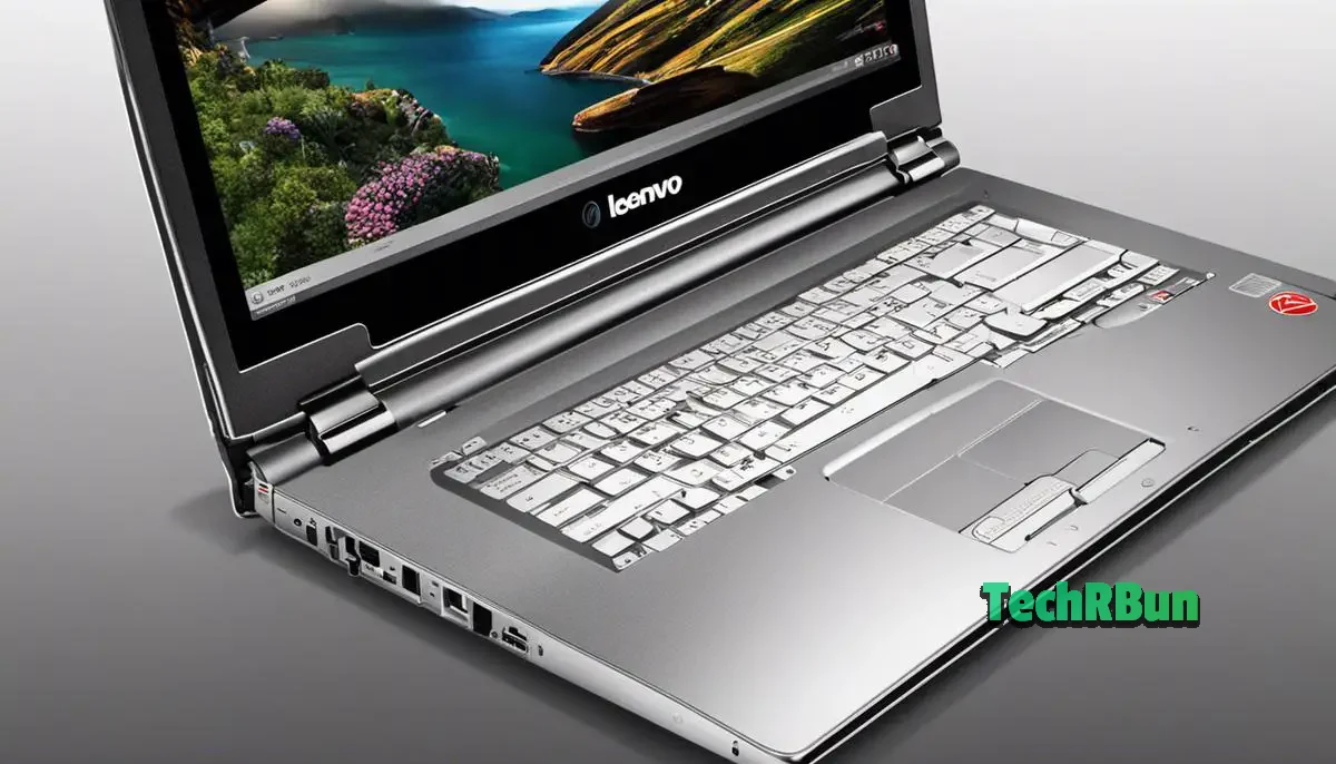 Illustration of a non-functional touchpad on a Lenovo laptop