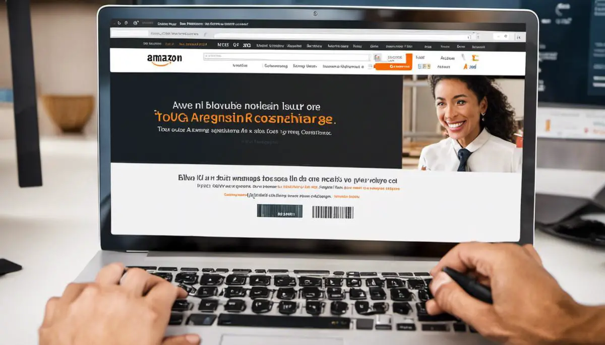 Image showing a person changing the language on the Amazon website