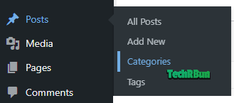 Accessing Categories from WordPress Dashboard