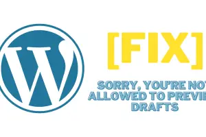 Fix - Sorry, you're not allowed to preview drafts in WordPress