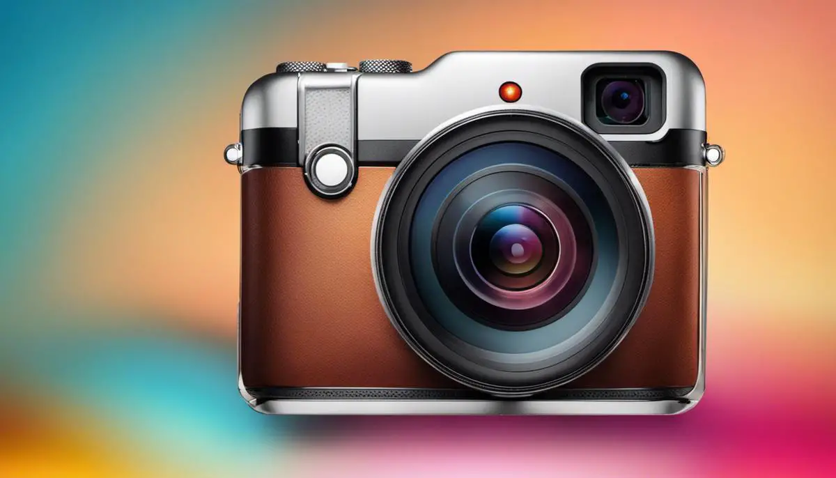 An image showing Instagram's logo with a camera and gradient background.