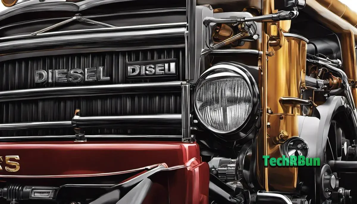 Illustration of a diesel engine shutting down