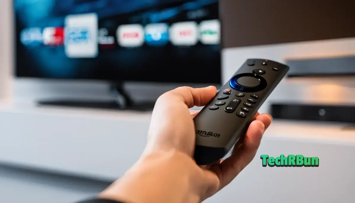 Image of Amazon Fire Stick with HDMI cable connected to a smart TV