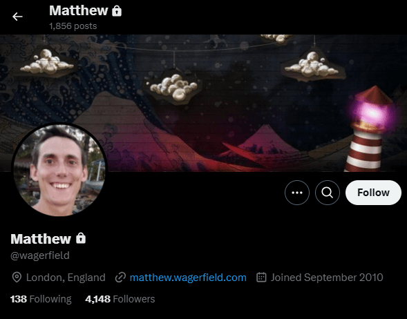 Matthew Wagerfield's X profile