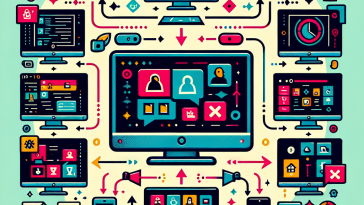 A vibrant graphic illustrating how to seamlessly switch monitor layouts in Linux using Wayland scripts, showcasing the ease of connecting external displays and enhancing productivity.