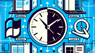 A visual guide illustrating how to synchronize system clocks between Windows and Linux in dual-boot setups, emphasizing the importance of aligning time formats to resolve time discrepancies effectively.